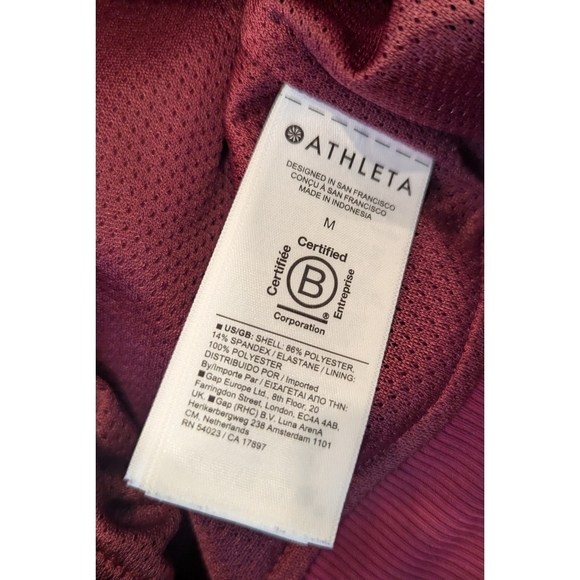 Athleta Brooklyn Bomber Jacket I. Maroon Size Medium - Picture 5 of 8